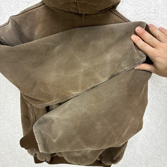 Carhartt Active Quilt Lined Jacket Mens Medium JQ282 Chestnut Brown - Picture 12 of 16